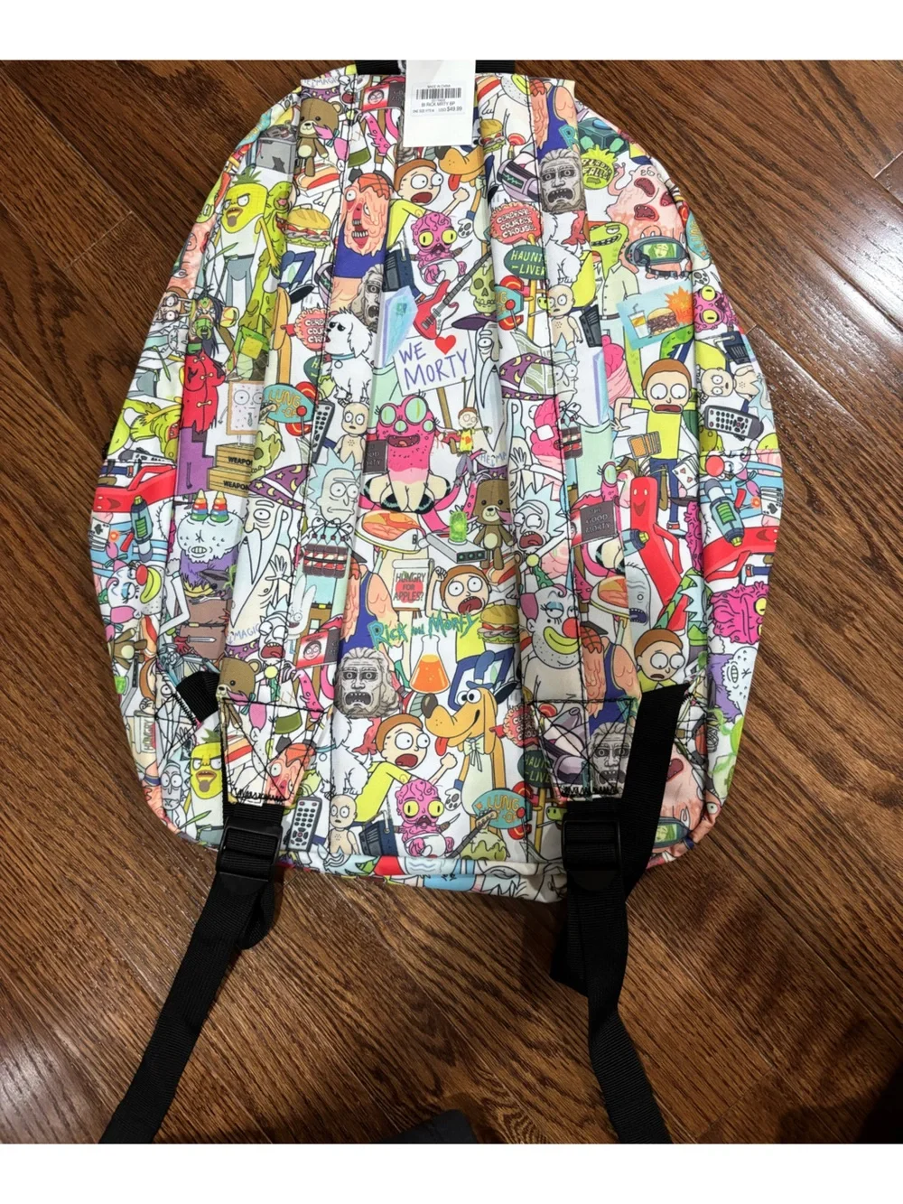 Colorful Character-Print Backpack - Multicolor